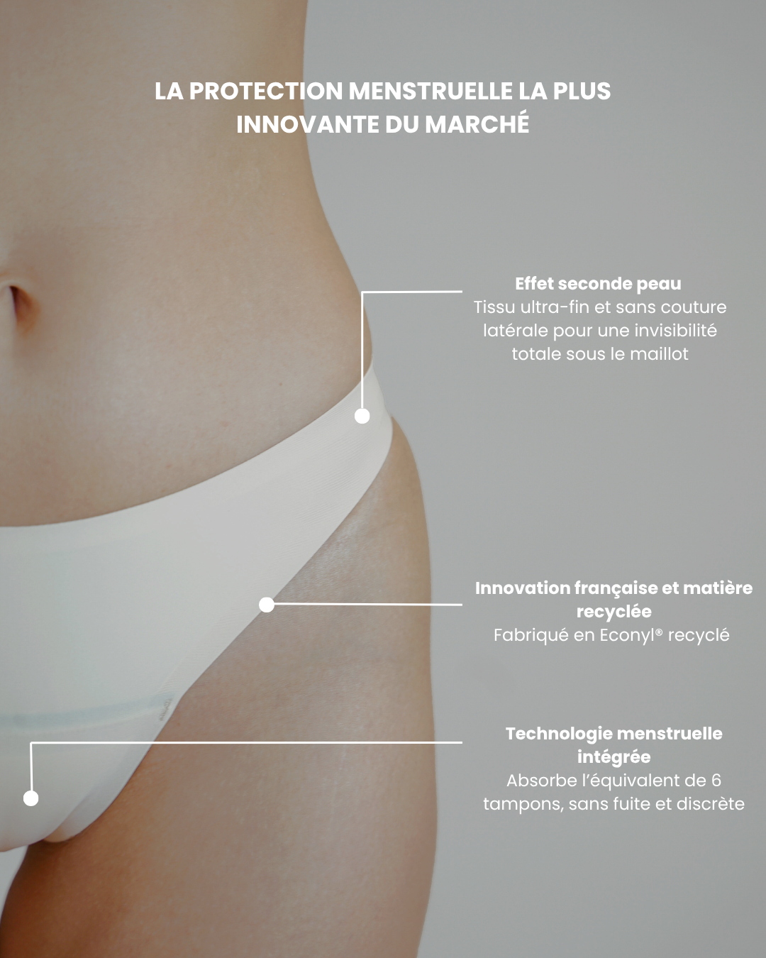 SOUS MAILLOT MENSTRUEL DUNA SPORT - FLUX ABONDANT