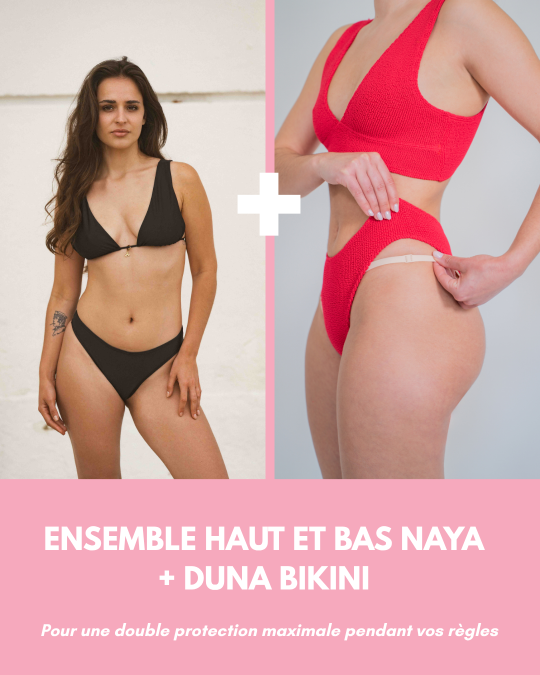 PACK SUMMER DOUBLE PROTECTION (Ensemble maillot menstruel + Duna bikini)